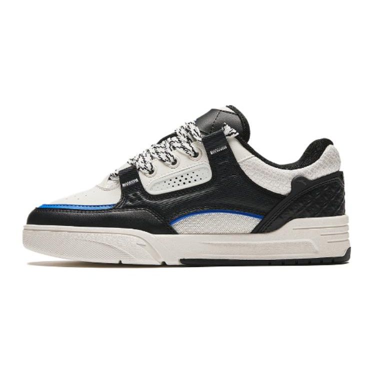 Anta Kids Comfortable Shock Absorbing Wear Resistant Low Top Sneakers Kids Sneakers Black White 312418009R-3