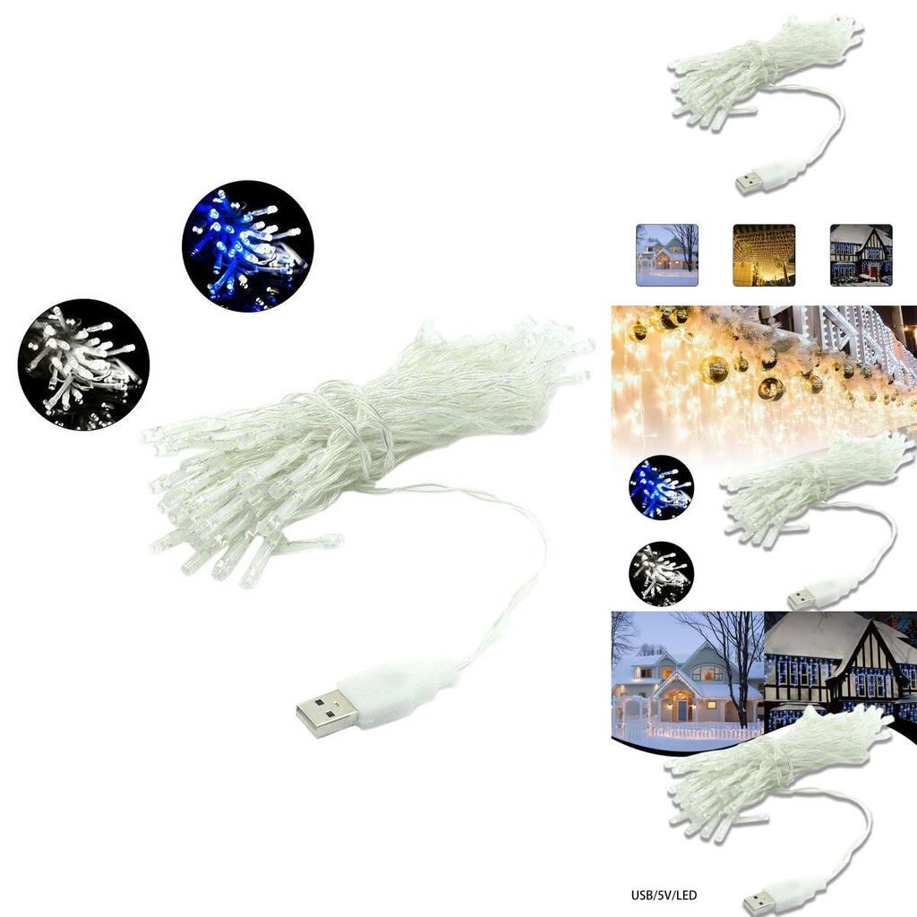 Usb Led String Of Lights With Meteor Shower Effect For Christmas And Holiday Decor