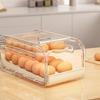 Egg Holder for Fridge Transparent Automatic Rolling Reusable Stackable Space Saving Storage Bin