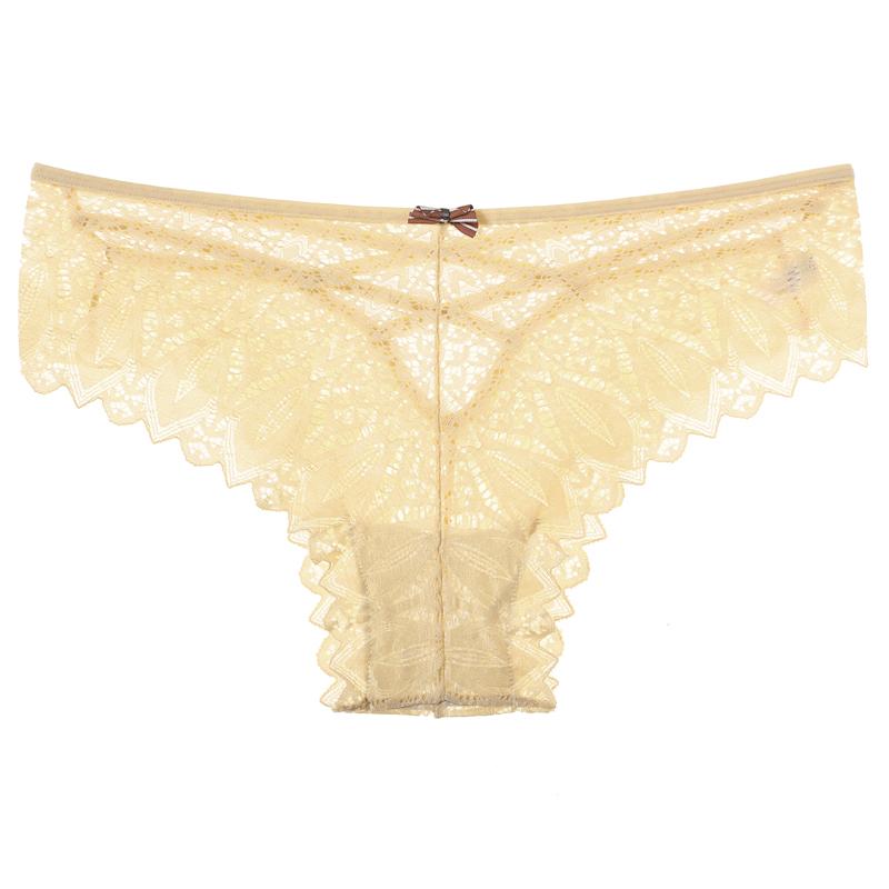 Lace Hollow Out Underwear Women Lingerie G String Sexy Cross Strap Panties Temptation Bow Transparent Knickers Female Underpants