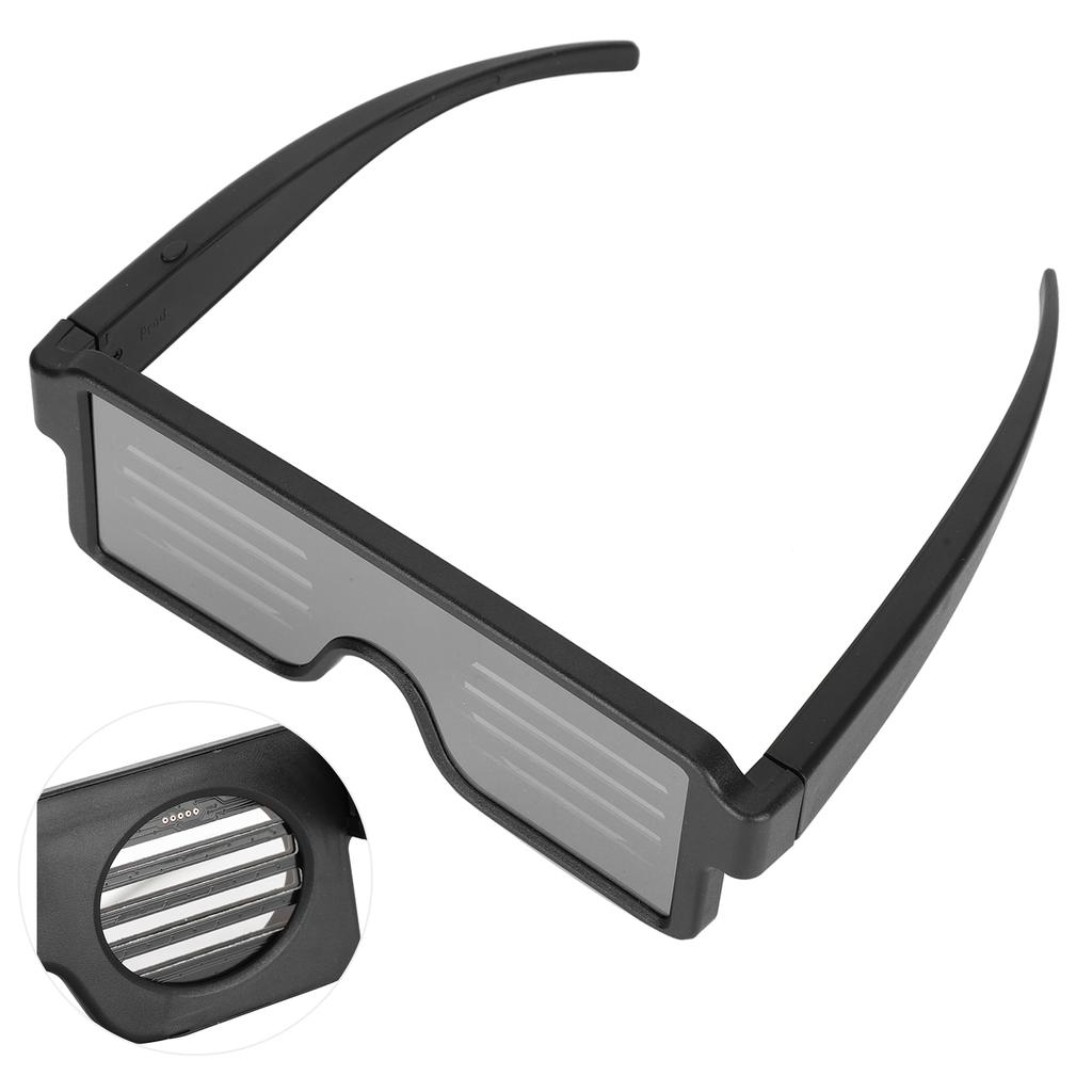 Glowing Glasses Bar Concert Shutter Pattern Lighting Supplies LED Glasses USB Charging