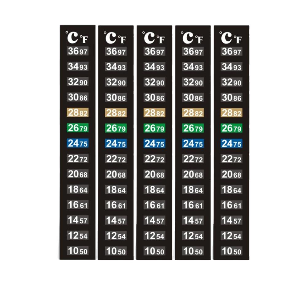 5Pcs 4-36 0-50 Aquarium Number Sticky Dual Scale Stick-on Thermometer Aquarium