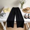 Crystal Embellished Wide Leg Pants With High Waist For Summer Casual Wear