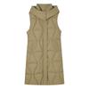Medium and Long Cotton Vest Women's Autumn and Winter Slim Fit Fashion Hooded with Sleeveless Vest Jacket Tide
