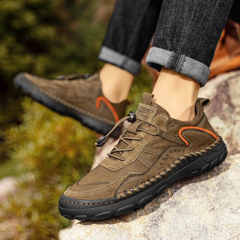 Handmade Men's Casual Shoes Comfortable And Breathable Moccasins Men Outdoor Flats Shoes