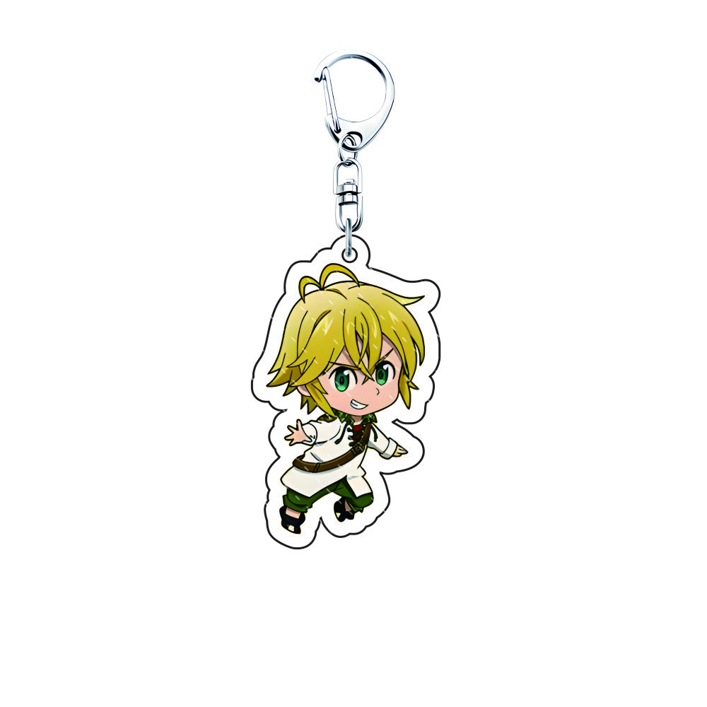 

Anime Seven Deadly Sins 6cm Acrylic Cartoon Pendant Keychains Holder Car Key Chain Key Ring Phone Bag Hanging Gifts Accessories 6 cm
