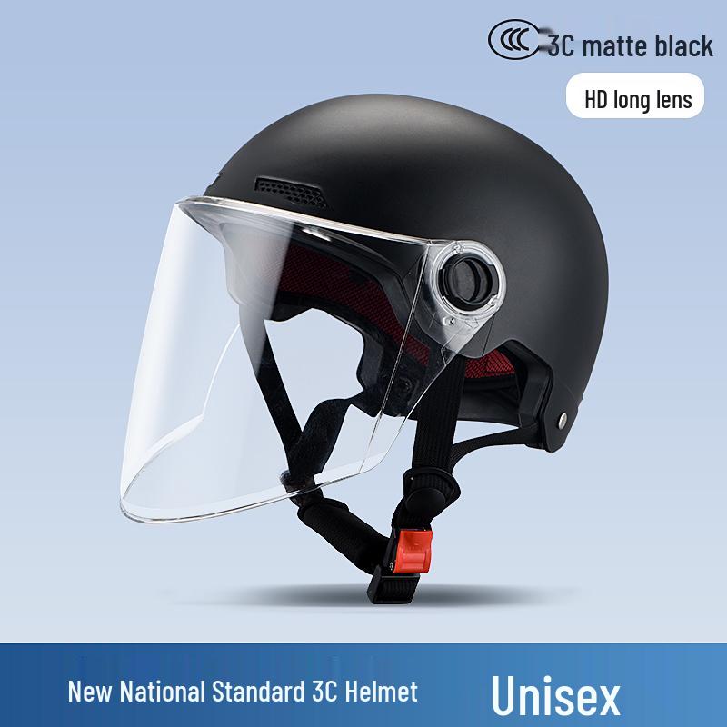 Certified 3C Electric Motorcycle Helmet: Retro, Breathable, All-Season, Lightweight for Men and Women