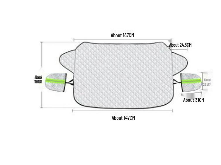 Car Front Windshield Magnetic Sunshade - Blackout, Heat Insulation & Snow Shield  