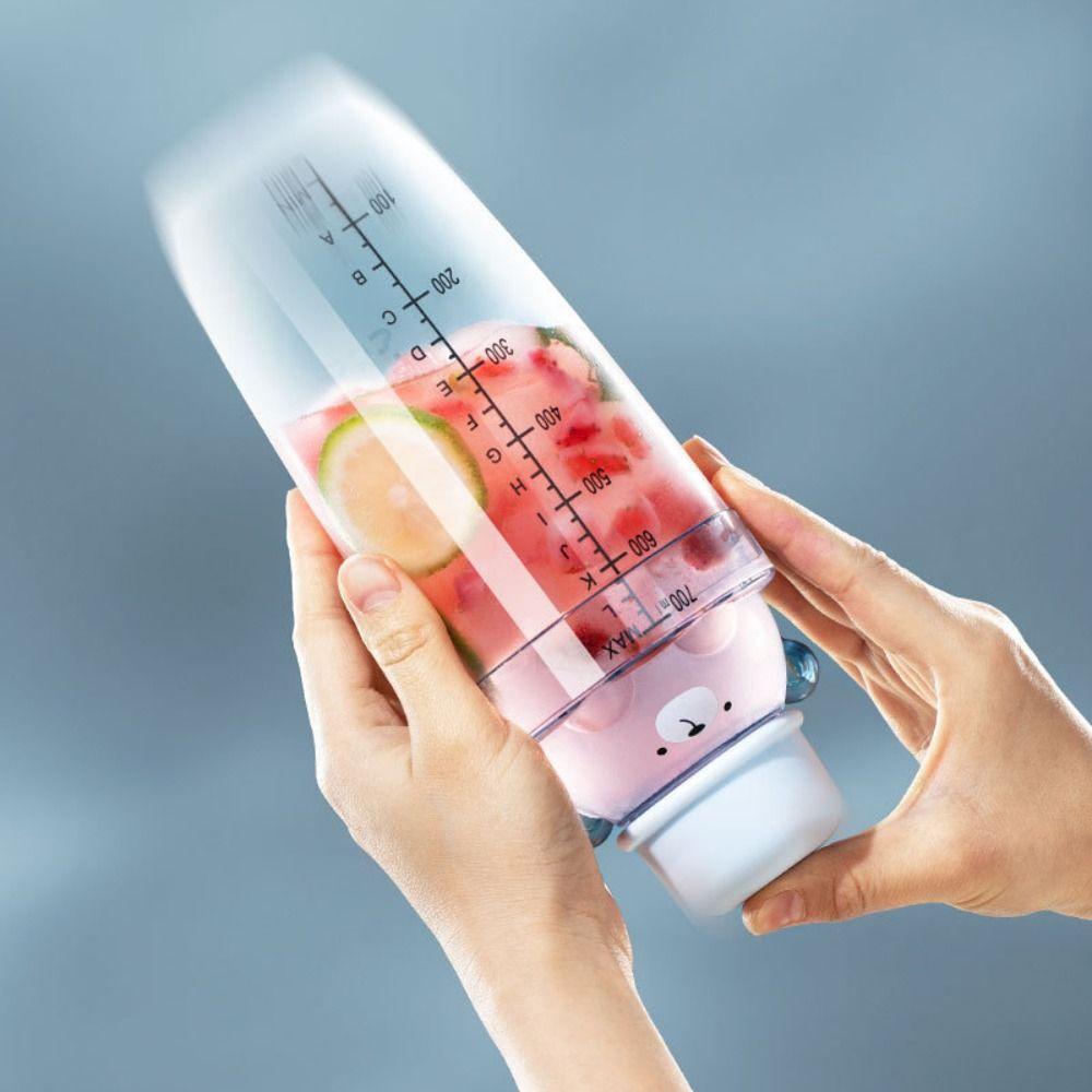 With Scale Shake Bottle Bear Pattern Measure Cup Lemon Crushing Hammer Milk Tea Shop