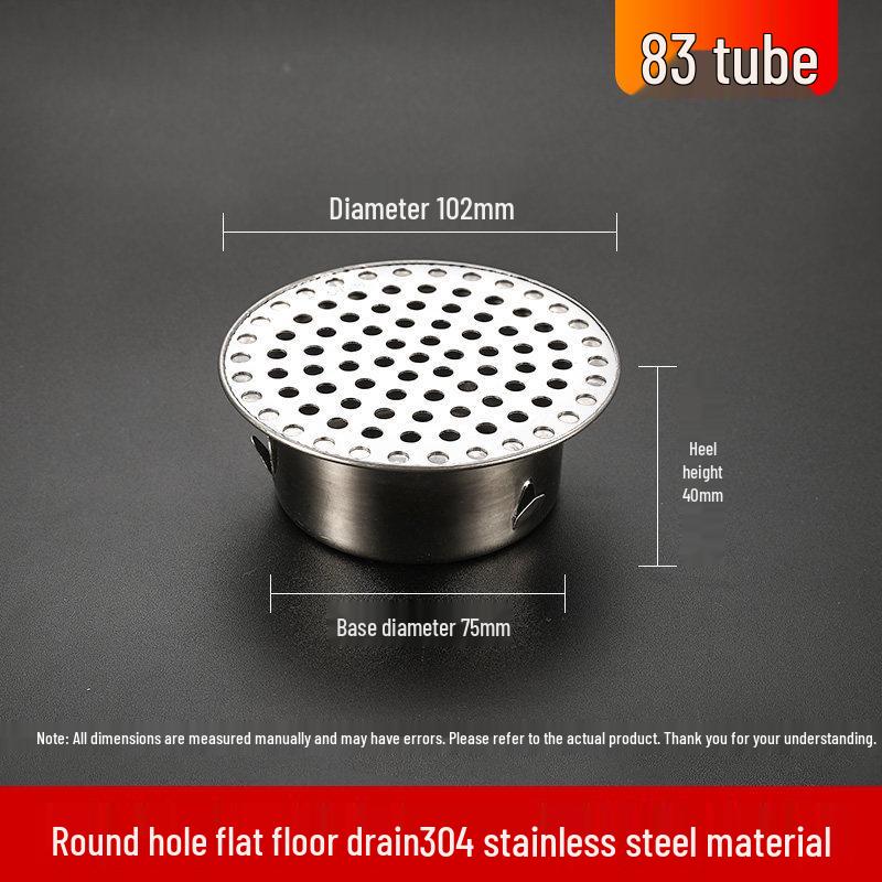 304 Stainless Steel Anti-Clogging Mesh Drain Cover for 75mm Balcony Rooftop Pipes