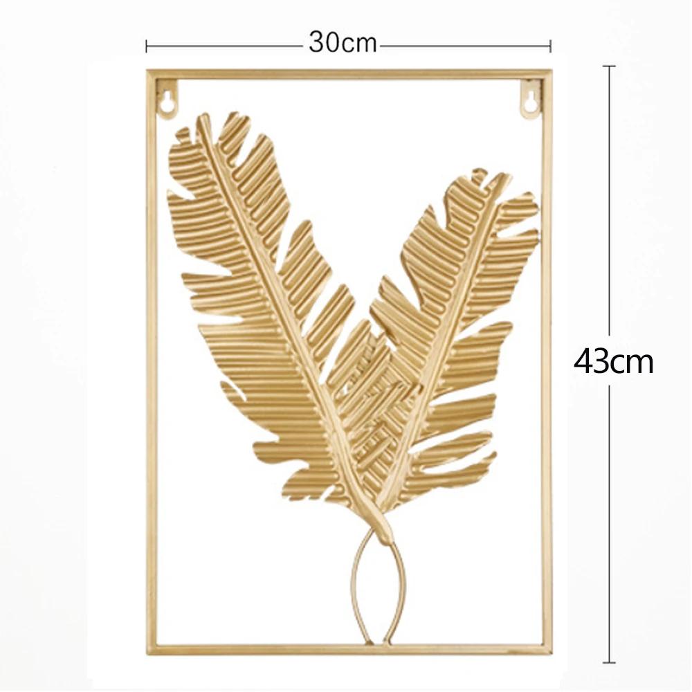 Nordic Vintage Metal Ginkgo Leaf Iron Wall Hanging Photo Frame Art Home Living Room Background Wall Decoration Accessories