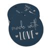 Inkdotpot Pack Of 100 Real Gold Foil Paper Tags Made With Love Text Favor Hang