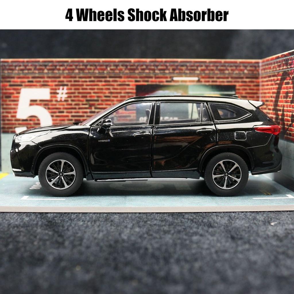 1/32 Toyota Crown Kluger HYBRID Toy Car JKM Diecast Miniature Model SUV Sport Sound & Light Educational Collection Gift for Kids