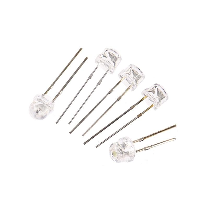 5mm Straw Hat LED Light Bead Through-Hole White/Blue/Red/Green/Yellow High-Brightness Indicator Light