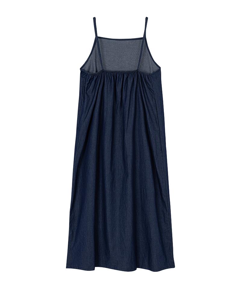 MOAA Pin Summer Denim Dress (Blue)