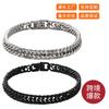 Stainless Steel Four-sided Grinding Double-woven Bracelet Hip-hop Cold Wind Cuban Bracelet Jewelry Buckle Bracelet
