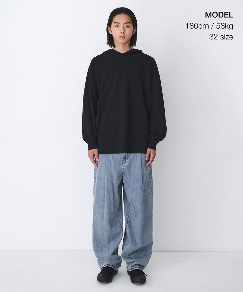 MUSINSA STANDARD Linen-Like Semi-Balloon Denim Pants [Sky Blue]
