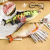 Funny Simulation Fish Pencil Case Multi-functional Stationery Storage Pouch  Gift