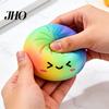 Cute Expression Stress Ball Colorful Steamed Bun Squeeze Toy Slow Rising Fidget for Slow-Rising Relief Soft Non-Sticky Decompression Gadget