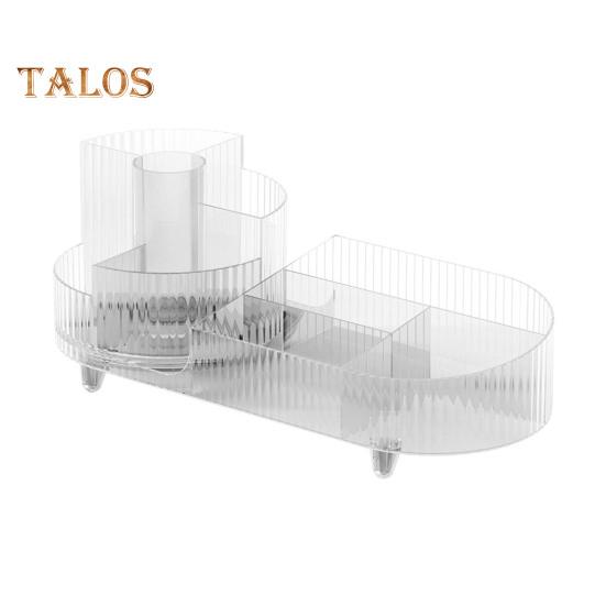 

Органайзер для хранения косметики с 9 отделениями, большая вместимость, прозрачная вращающаяся на 360 градусов полка для хранения косметики белый