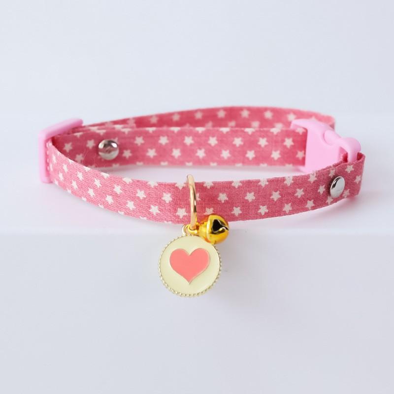 Cartoon Pet Collar Cute Bell Safety Buckle Necklace Cats Dogs Small Pets