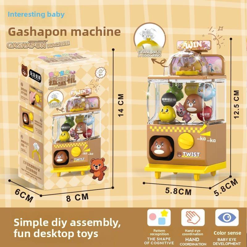Mini Capsule Vending Machine Toy For Kids Plastic Collectible Gacha Capsule Fun Gift