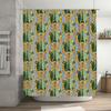 Floral Shower Curtain Vintage Paris Eiffel Tower Botanical Washable Fabric Bathroom Decor