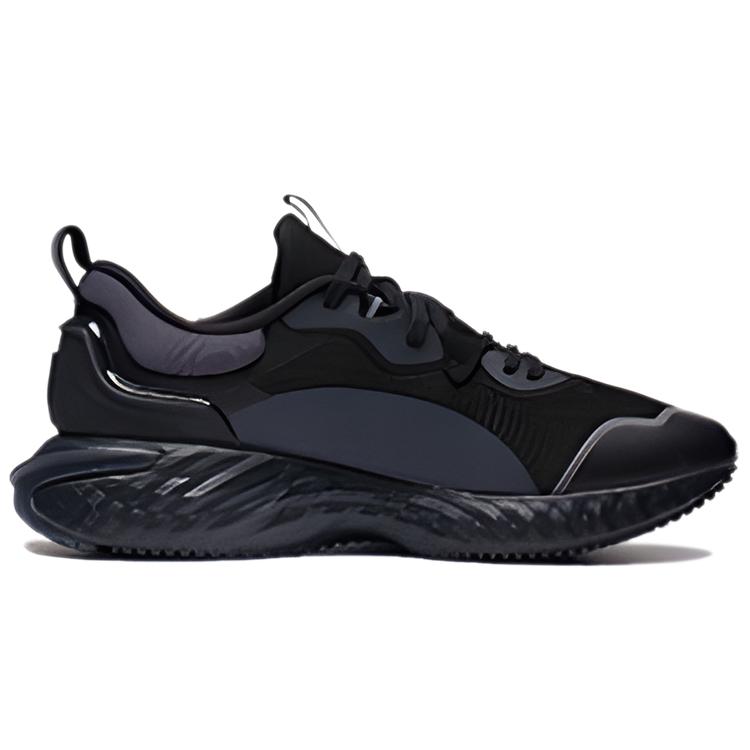 New LiNing Cloud Shield Cushioning Anti Slip And Wear Resistant Rebound Low Top Sports Casual Shoes Men's Black AGLS211-1