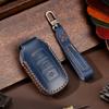 Leather Car Key Case Cover Fob Protect For Hyundai Fista I30 I35 I40 Kona Elantra Solaris Grandeur Accent Santa Fe Holder Shell