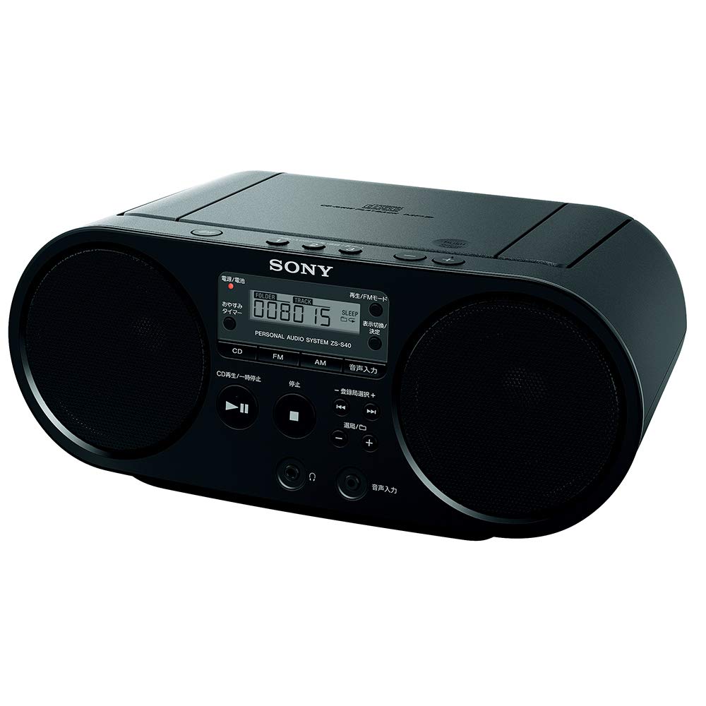 

Sony AUX CD Радіо FM Сумісний Чорний B ZS-S40 FM/AM/Wide ZS-S40 чорний