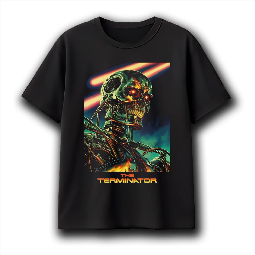 The Terminator T800 Grafisk T-shirt Unisex Unisex Mjuk Bomull Kortärmad Unisex Daglig Casual Street Mode Toppar För Filmfans