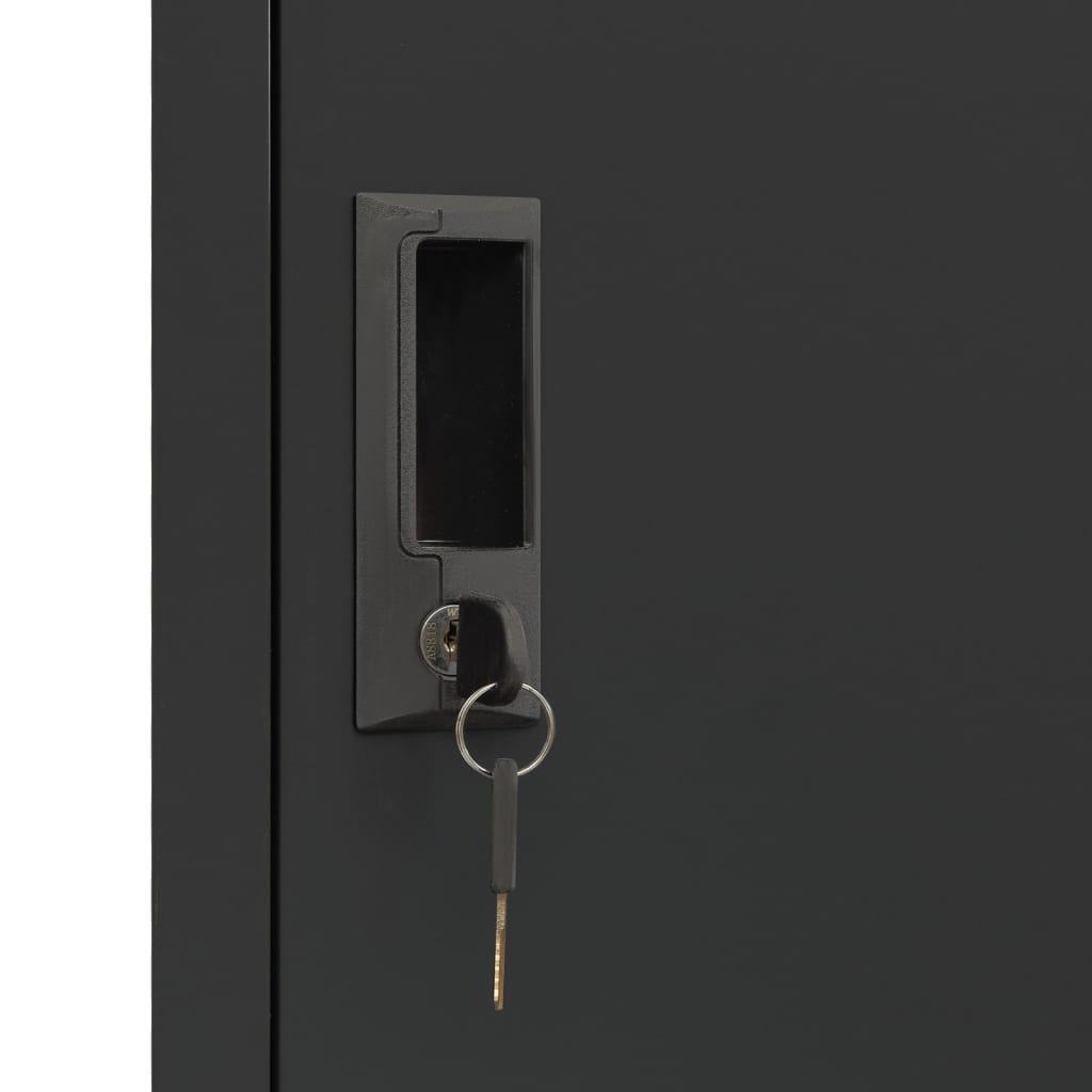 Locker Cabinet Anthracite Grey 38 x 45 x 180 cm Steel