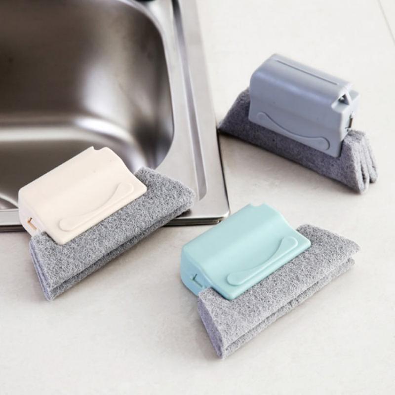 Small Window Groove Cleaning Brush Tool Door Window Sill Track Cleaner Lightweight Durable Stainless Steel Material