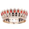 New Baroque Bridal Crown Round Multicolor Crown King Queen Birthday Party Alloy Hair Accessories