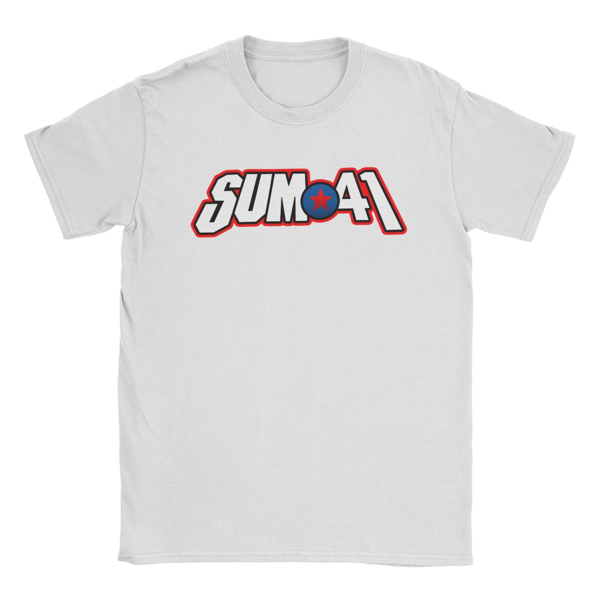

Футболки мужские с группой Sum 41 SUM41 Панк Удивительные футболки Короткий рукав Круглый вырез Хлопок Подарок на день рождения Одежда M