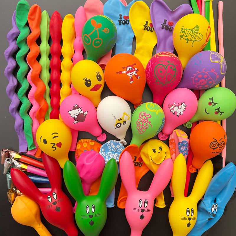 Children's Cartoon Rabbit Balloon Set: Assorted Irregular and Long Balloons, Round Toys