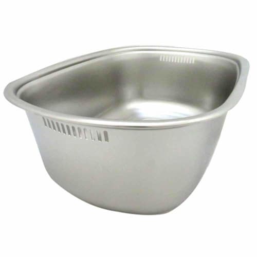 Endo Shoji TKG Washtub, Oval (External Dimensions: 375mm W x 263mm D x 130mm H, Internal Dimensions: 340mm W x 223mm D), Features a convenient drain h