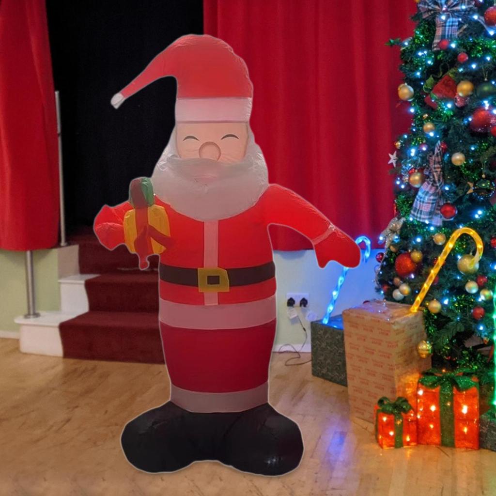 Christmas Inflatable Santa Claus Yard Christmas Decor Xmas Outdoor Decoration 150cm Lighted for Garden Outside Indoor Lawn Party