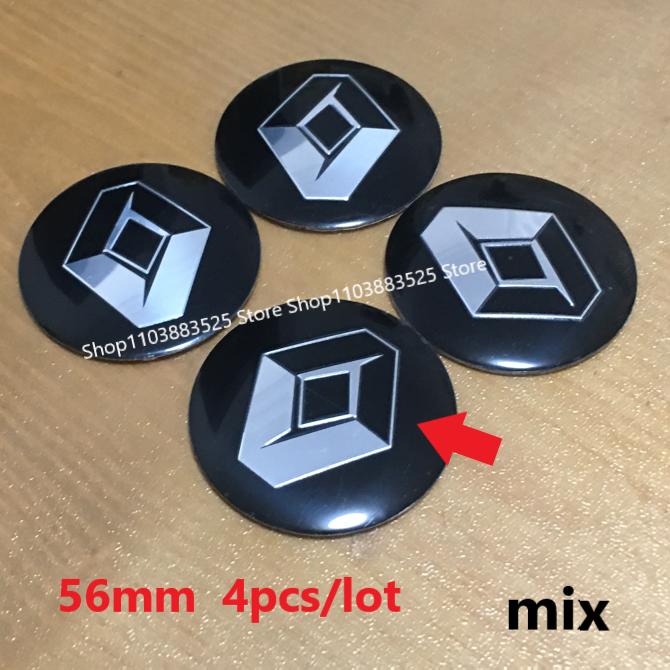 4pcs 56/60/65mm Wheel Center Hubcap Badge Stickers for Renault Captur Megane 2 3 4 Clio Arkana Laguna MK4 Duster Fluence Logan
