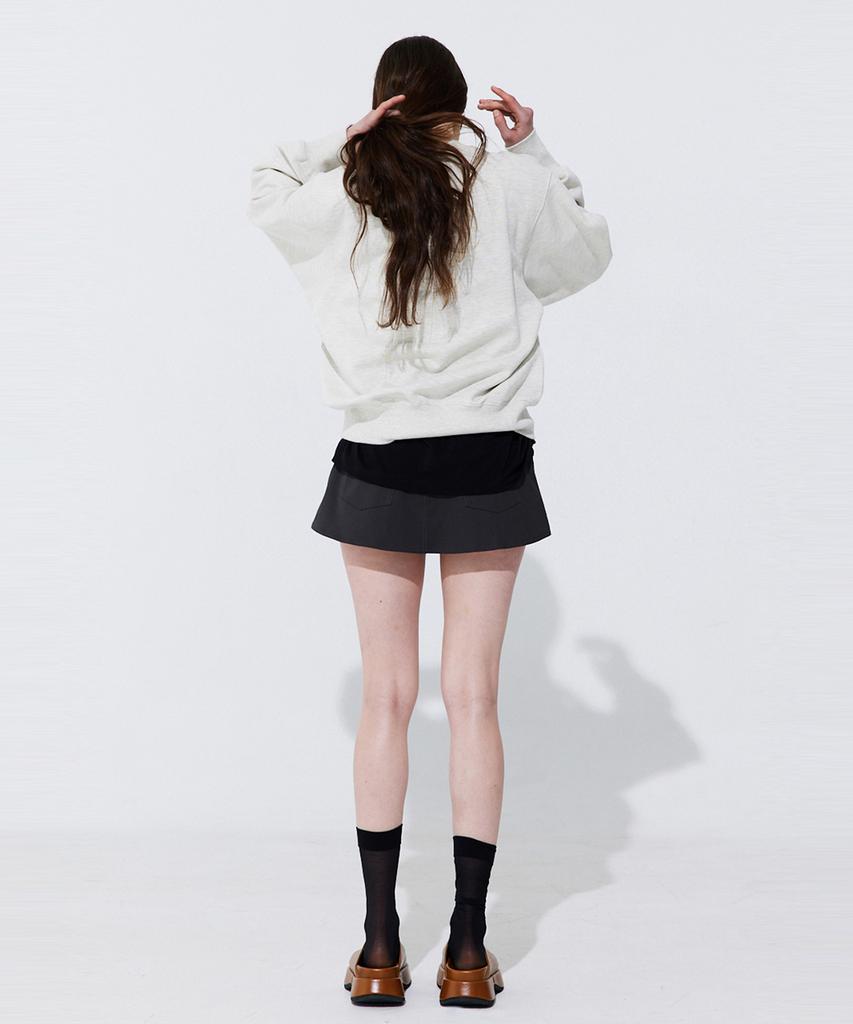 WNDERKAMMER Tuck Skort_Charcoal (Tuck Skirt Pants_Charcoal)