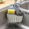 Household Adjustable Button Type Sink Drain Hanging Bag Kitchen Storage Shelf Faucet Sponge Twolayer Drain Hanging Basket