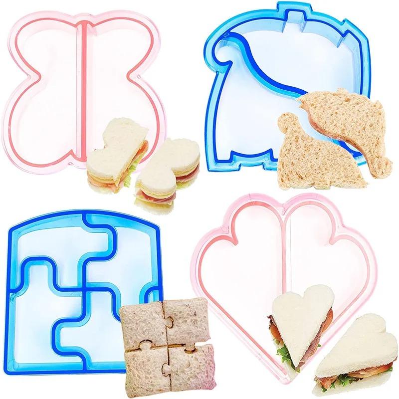 Pranzo Creativo Fai-da-te Taglio e Incollaggio del Pane Stampi Grafici per Sandwich Taglio del Toast