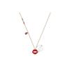 Red Lip Pendant Necklace Women Necklace Rose-Gold 5409468