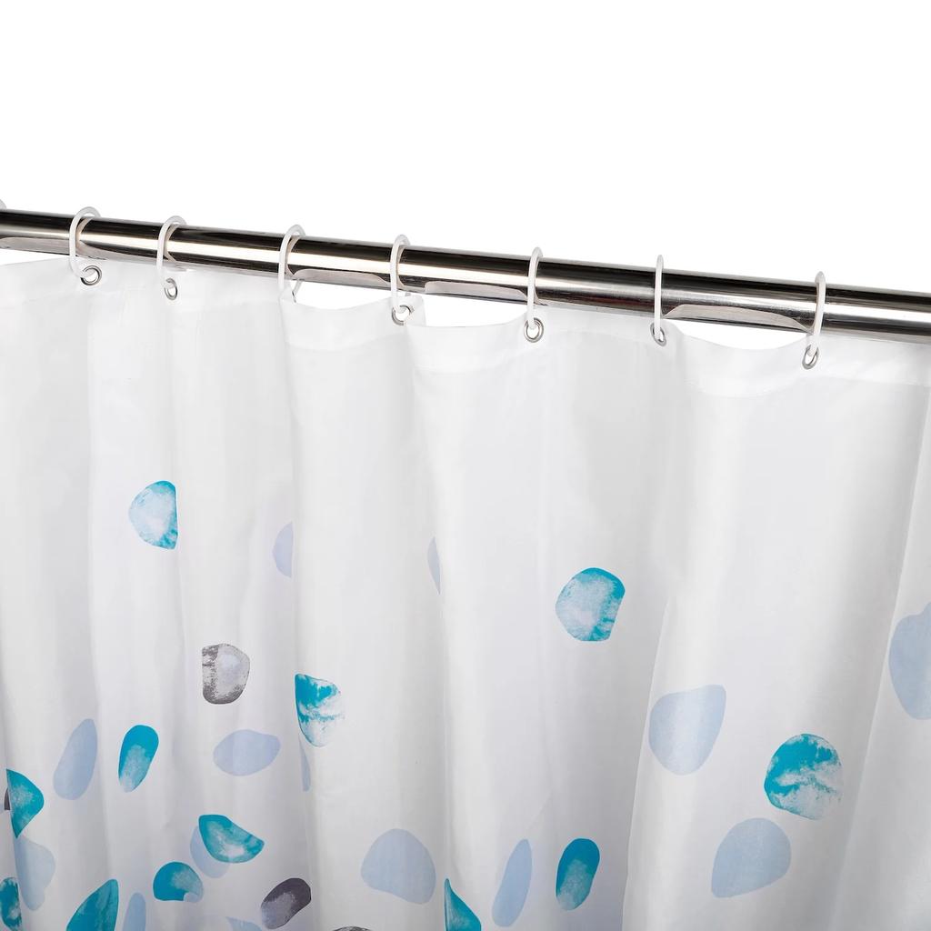 1 szt. 180X180Cm Poliestrowa Zasłona Prysznicowa z Metalowymi Oczkami i Plastikowymi Haczykami Materiałowa Zasłona Kąpielowa do Dekoracji Łazienki