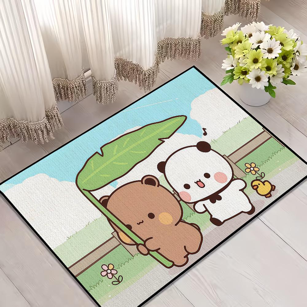kawaii cartoon art bear d-dudu b-bubu small carpet Rug Carpet Home Decor Bedroom Mat Hallway Balcony Entrance Doormat Decoration