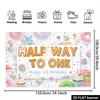 2D Pastel Sweet Half Birthday Background Cloth, Baby Photo Booth Tapestry