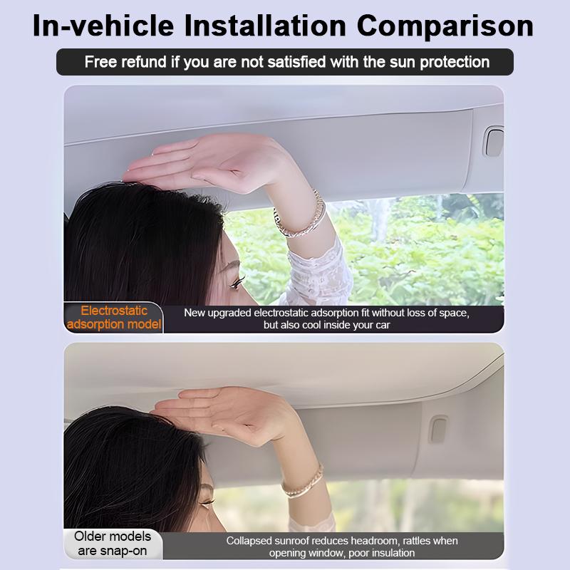 Car Insulation Sunroof Sunshade For BMW iX I20 2022 2023 2024 2025 Electrostatic Adsorption Sunshade Skylight Blind Accessories