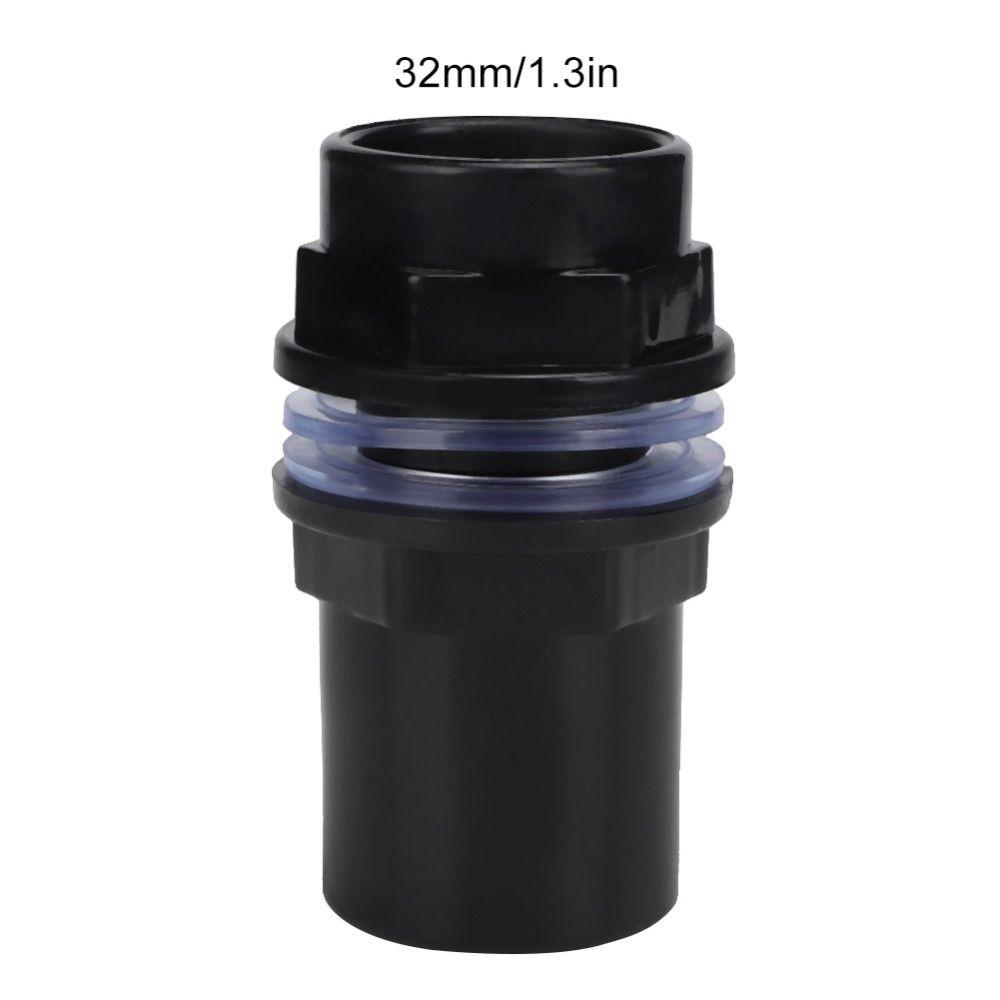 5 Pcs Set PVC Aquarium Water Pipe Joint Polished Finish Black Fish Tank Accessories Hexagonal Transparent Rubber Mat