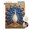 DIY Pearl Gem Elegant White Peacock Shining Bead Craft Art Home Wall Ornament Simple Unframed Room Decoration Art Modern Exquisite Mural Decor