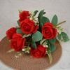 7 Heads Real Happy Flower 8 Colors Mini Natural Simulated Rose Photography Photo Gift Rose Flowers Decorative Home Decorative